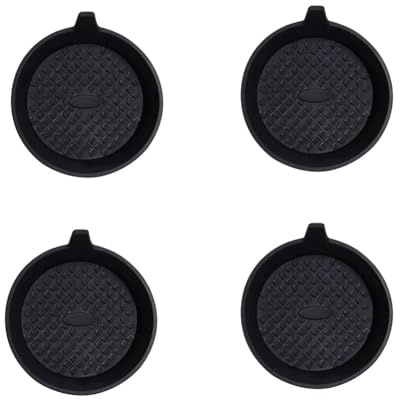 4 Piezas Coche Posavasos para VW EOS Golf V Golf Vi Jetta III, Antideslizante E Impermeable Portavasos Alfombrillas Universal Insertar Mat Accesorios,B-Black