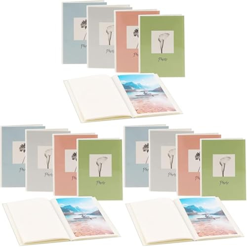 Hama Fotoalbum 'Susi Pastell' (Softcover, 24 Seiten für 24 Fotos im Format 10 x 15 cm, strapazierfähig, zum Archivieren mit Anekdoten, schützt das Foto, Minialbum), Pastellfarben, zufällige
