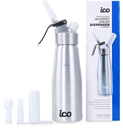 ICO 500ml Alluminio Sifone per Spume/Dosatori Panna e Creme Calde o Fredde
