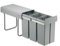 Wesco Einbauabfallsammler Trenta 1 Zoll, 3x10 L, Kunststoff, Grau, 28 x 35 cm