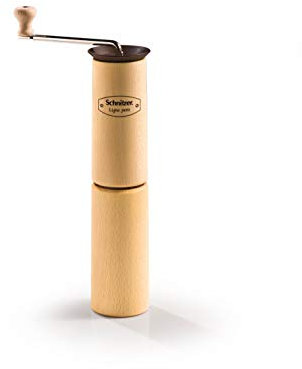 Schnitzer Getreidemühle Ligno: Buche massiv, Höhe x Ø 290 x 60 mm, Schroten von Getreide, Mahlen Gewürze, Schleifen