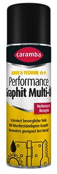 Caramba Performance Graphit Multi Öl, Rostlöser-Spray zum Schmieren und Pflegen, Schutz vor Korrosion und Verharzung, Feuchte Einsatzgebiete, 300 ml