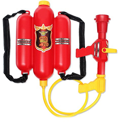 Brigamo Feuerwehr Lösch Wasserpistole, Wasserspritzpistole mit 1.5 Liter Tank Spritze