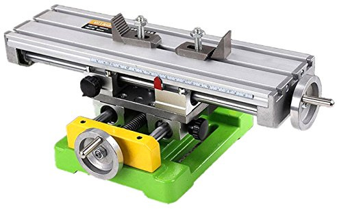 AMYAMY Milling Machine Worktable,Cross Slide Table - Compound Drilling Slide Table for Bench Drill Adjustable X-Y Axis (350x100mm)