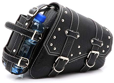 Motorrad Satteltaschen Leder PU wasserdichte Motorrad Side Gepäck Werkzeugtasche - Schwarz (Rechte Seite)