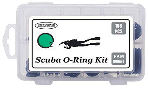 BUSY-CORNER 166 Stück Scuba O-Ring Kit Scuba Diving Rubber Orings, für Tauchschläuche Ring Tauchen Tauchausrüstung Scuba Tanks FKM90