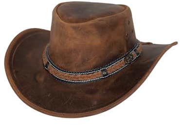 Black Jungle ARAMAC Lederhut Cowboyhut Australienhut Hut