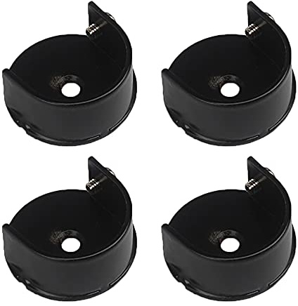 4 Stück Schrankstangen Halter 28mm U-förmige Legierung Schrankrohrhalter Hängestangen Flansch Holder Spurstangenkopf für Duschvorhangstange Schrankrohr