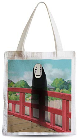 French Unicorn Kaonashi - Bolsa de regalo sin rostro, personalizable, viaje de chihiro, dibujo de animal, película Miyazaki