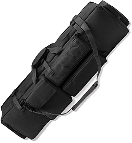 XVBVS Waffenkoffer für Langwaffen Gewehrtasche Langwaffenfutteral Langlebige SchießTaschen für Gewehre, Rifle Range Bag Aufbewahrung und Transport Von Schusswaffen mit Schultergurt (Color : Schwarz)
