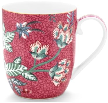 Pip Studio Flower Festival Henkelbecher Dark pink 145ml