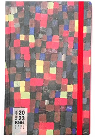 Kaos Paul Klee  Wie ein Glas am Fenster  2023 12 Monate täglich 9 x 14 cm mit Gummiband + Geschenk Stift und Lesezeichen