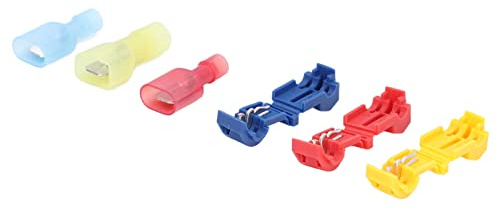 Conectores eléctricos T Tap, Terminales de alambre de empalme rápido Conectores eléctricos T Tap Set Set Terminales de crimpado de empalme rápido de nylon totalmente aislado Male