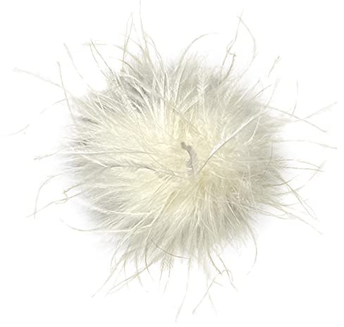 Feder Brosche, Vintage Natürliche Straußenfeder Damen Fascinator Elegante Ansteckblume Brosche Blume Brosche Hutfeder Brosche Anstecknadel Abzeichen für Anzug Hüte zum Hochzeit Bankett Party