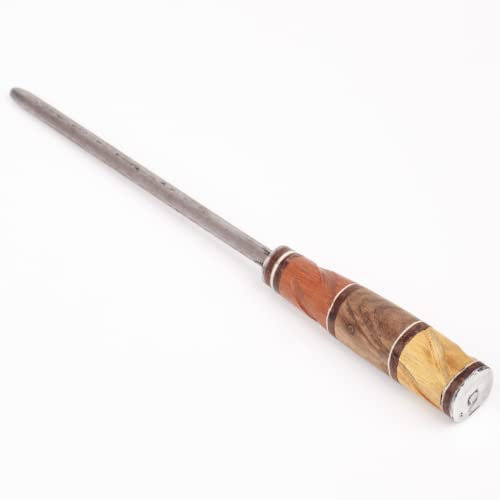 Chaira Afilador de cuchillos Barbacoa Asado Mango Artesanal (diecisiete)