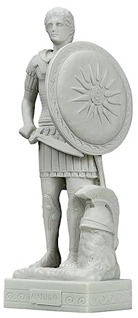 Alexander der große mazedonische König gegossener Marmor stehende Skulptur Statue