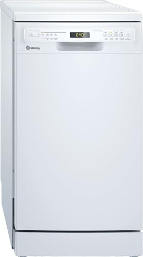 Balay - Lavajillas, Libre instalación, 45 cm de ancho, Motor ExtraSilencio, Home Connect, Display LED, Blanco, 3VN4030BA
