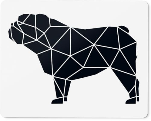 JUNIWORDS Mauspad Mousepad, Englische Bulldogge, Origami-Stil (1010098)