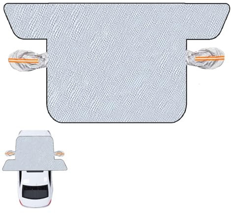 Mikiuly Parasole Auto per Parabrezza, Copertura Parabrezza Auto, Copri Parabrezza Auto, Inverno Telo Parabrezza Antigelo, Antighiaccio, Pioggia, Polvere, UV, Adatto la Maggior Parte dei Veicoli, 1pc