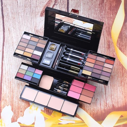 AMZTEMU All In One Makeup Kit, Make up set für frauen, Schminkkoffer mädchen, Kosmetikkoffer zum Reisen und Verschenken(39 FARBE)