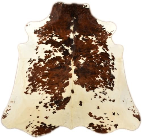 Kuhfelle Online & Nomad KUHFELL STIERFELL BRAUN Weiss 230 x 210 cm XL KUHFELL Teppich