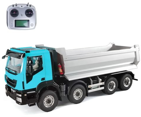 wheelfun 1/14 Maßstab RC Hydraulik-Kipplaster LKW 8x8 Ferngesteuertes Kipper-Auto Modell Metall-Chassis RC Hobby Modelle