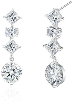 SUNFEEL Sterling Silber Ohrringe, Tropfen Ohrringe, hypoallergenen Schmuck für Hochzeit, Abschlussball, Partys & täglich tragen