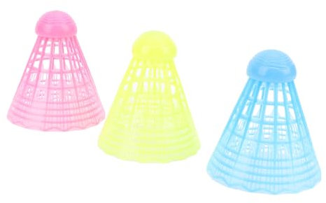 Alomejor Leuchtende Badminton-Federbälle mit Hellen LED-Lichtern für Gelegenheitsspiele und Ernsthaftes Training (Blau Gelb Rosa)