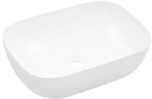 ShGaxin Lavabo, Lavabo sobre Encimera, Lavabo Baño, Muebles De Baño, Mueble Lavabo, 45,5x32x13 cm cerámica Blanco