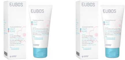 Eubos | HAUT RUHE Creme | 50ml | für trockene, empfindliche Kinder- und Babyhaut, auch Therapie begleitend bei Neurodermitis | Wirksamkeit & Verträglichkeit dermatologisch bestätigt (Packung mit 2)