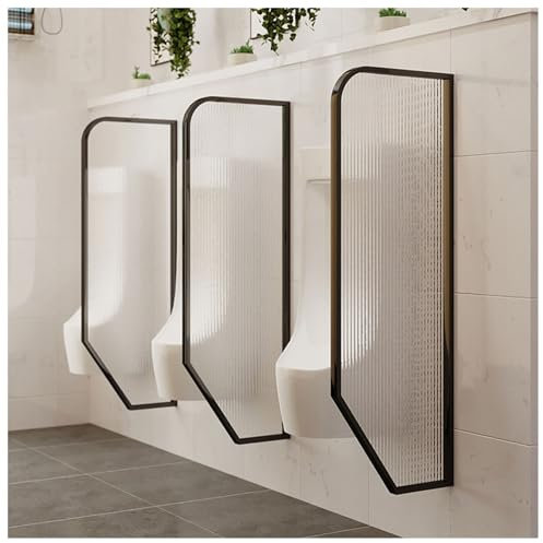 Mampara Divisoria For Urinario, Mampara Divisoria De Ambientes Montada En La Pared, Mampara De Privacidad For Urinario De Hombres, For Escuelas, Centros Comerciales, Lugares Públicos (1 Unidad)(Black,