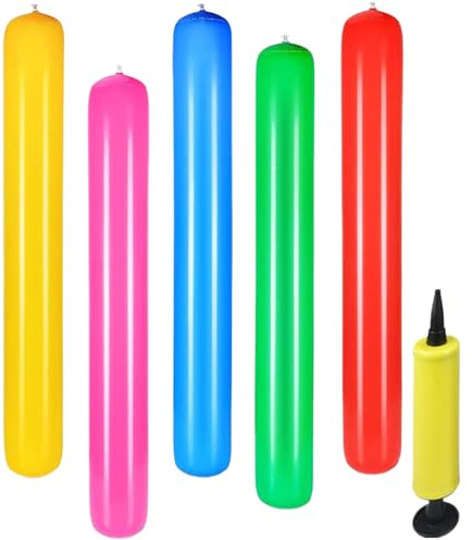 Blow Up Pool Noodles - Pool Float Noodles,Portable Float, Inflatable Stick, Outdoor Water Game Toy for Beach Travel Adult Activities