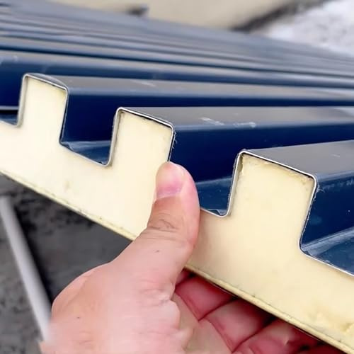 Eine geteilte aluminiumdecke. Isolierte Wellblech-Dachplatte aus Aluminium, grau(L 65cm(2.1ft))