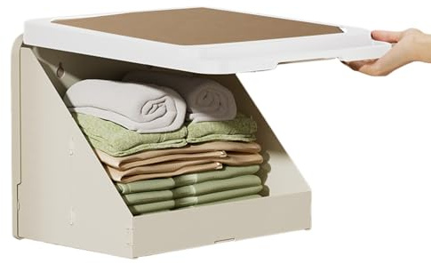 Generico Scatola Pieghevole Per Ripostiglio - Scatola Ripiegabile per Ripostiglio | Scaffali Organizzatori Impermeabili per Vestiti per Decorazione di Bagno, Doccia, Toilette e Parete