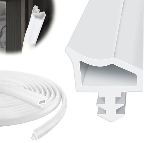 Türrahmen Dichtung, 20M Türdichtung Weiß Türdichtungen TPE Gummi Tür Dichtung Door Seal für Schallschutz Winddichten Abdichtung Feuchtigkeitsbest