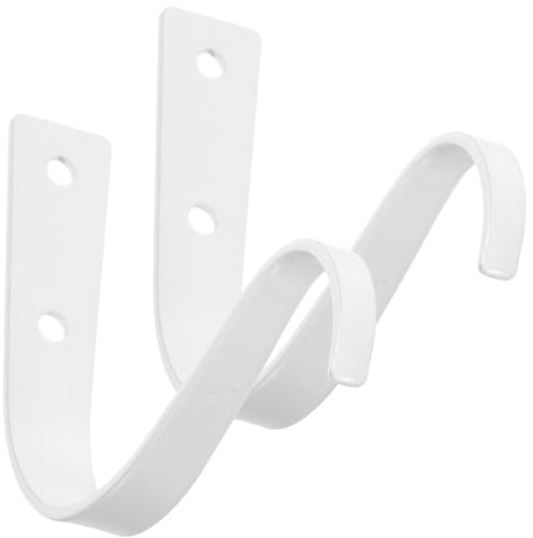 NUOBESTY Lot de 2 Crochets Muraux en Fer Blanc 115 CM pour Paniers à Fleurs Suspendus Supports pour Plantes Suspendues Résistants aux Intempéries Intérieur et Extérieur Fixation Murale