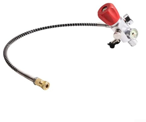 Adattatore per riempimento aria con doppio calibro e tre standard filettati 18 mm x1,5 5/8-18 UNF 7/8-14 UNF per distribuzione (rosso-7/8)