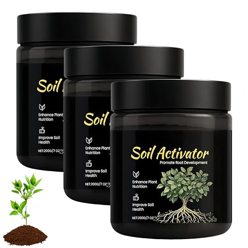 Activador de Suelo: Enmienda Orgánica para Plantas;Promueve el Crecimiento de las Raíces y Mejora la Salud del Suelo en Jardines de Interior y Exterior, Huertos,Flores y Plantas de Interior (3Piezas)