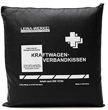 Leina 11202 Motor vehículo Primeros Auxilios cussion estándar, Negro/Blanco