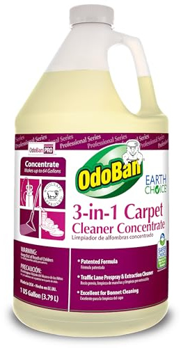 OdoBan Professional 3-in-1 Carpet Cleaner Concentrate, Made in the USA, 1 Gallon