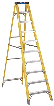 Sealey Trade Fibreglass Step Ladder 9-Tread EN 131 - FSL10
