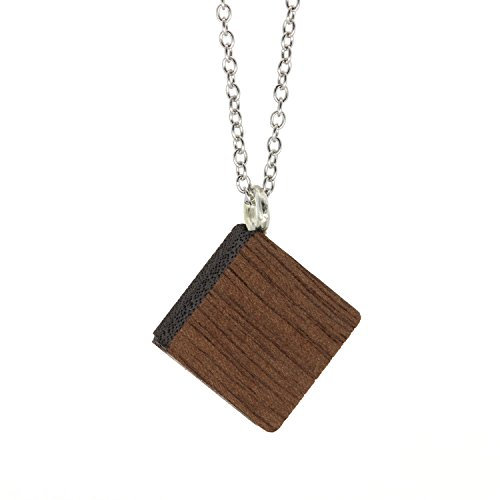 NaturSchatulle Kedja med hänge trävarianter 45 cm 50 cm halsband trähänge former silver 925 kedja damer kedjehänge trä symboler träsmycken amulett e silver, cod. NK10115.1