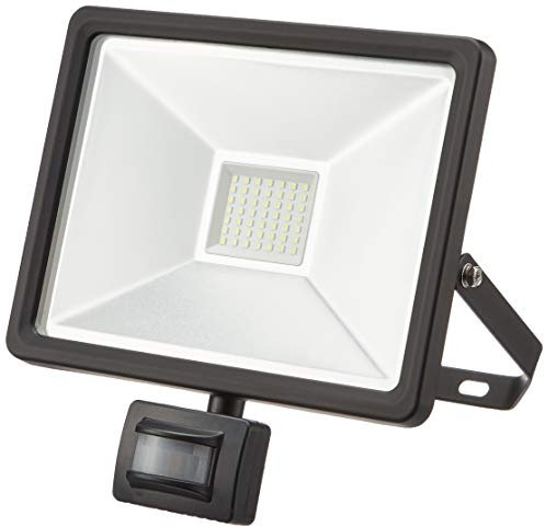 Foco Proyector LED de exterior con detector de movimiento, 50 W; LED Foco Proyector de exterior con detector de movimiento, 50 W, luz negro – Solución para casa entradas, acceso vías, Jardín & Co.