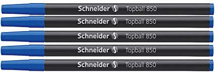 Schneider Topball 850 Tintenroller Mine (Euro-Format, Strichstärke 0,5 mm) (5 Stück Blau)