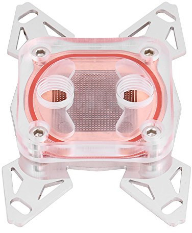 Kafuty Blocco di Raffreddamento ad Acqua della CPU G1 / 4 Pollici, Blocco del radiatore del radiatore dell'Acqua a Liquido, Base di Raffreddamento ad Acqua della CPU Rossa, per AMD AM4