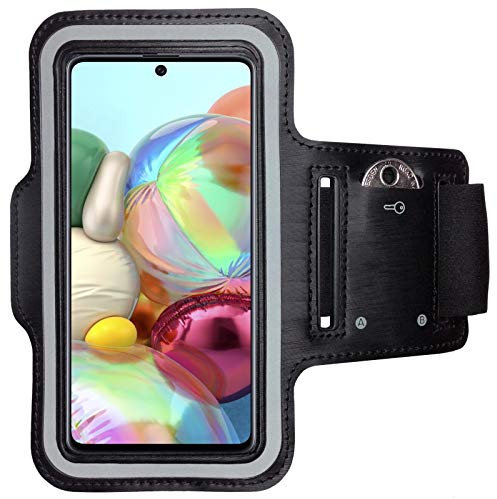 CoverKingz Brassard de Sport pour Samsung Galaxy A51 - Brassard pour Smartphone, Accessoire de Sport avec Poche pour Les clés Galaxy A51 - Accessoire Sport, Brassard téléphone Portable Noir