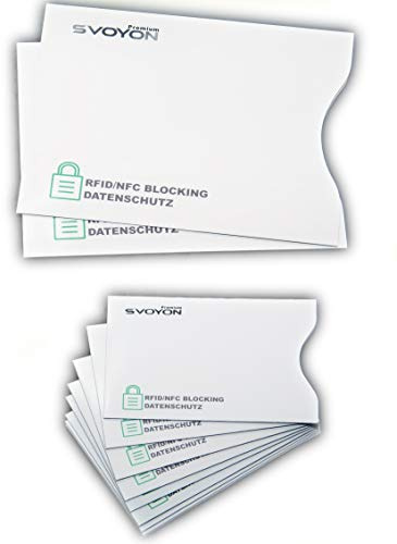 Svoyon RFID & NFC Schutzhüllen 10×2 Set │ XL-Hüllen für Reisepässe, Ausweise & Dokumente │ Kartenhüllen für Bankkarten, Chipkarten & Scheckkartenformat │ Reise- & Alltags-Dokumentenschutz