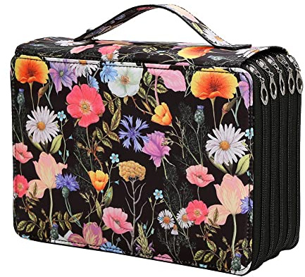 lfdhcn 250 SteckpläTze Buntstift Kasten Organisator mit ReißVerschluss GroßRaum Stift Halter Tasche für Studenten oder KüNstler A