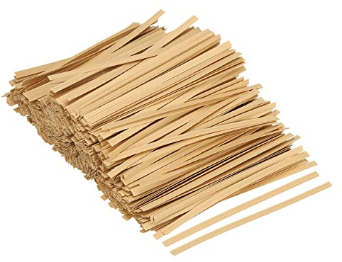 PATIKIL 500 Pcs 4 Twist Ties Paper Closure Tie, Brown