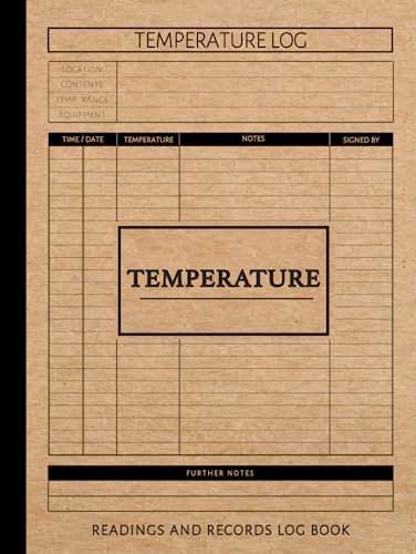 Temperature Readings and Records Log Book: Track & Document Every Measurement. Ideal for Businesses, Offices, & Public Services